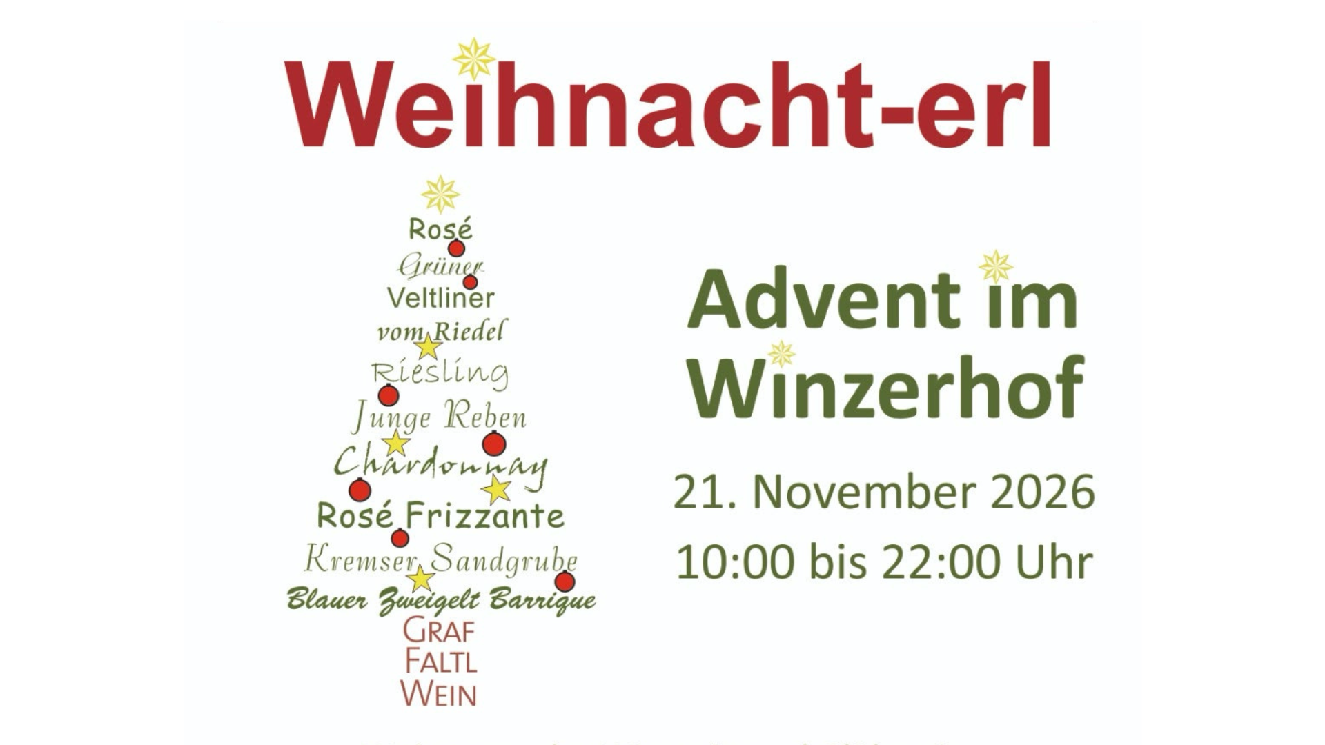 21. Nov 2026 Weihnacht-erl